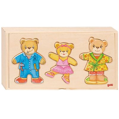 Goki - Öltöztethető macicsalád, 36 darabos