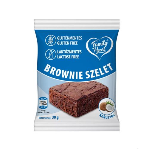 Family Heart Brownie 30g - Kókusz