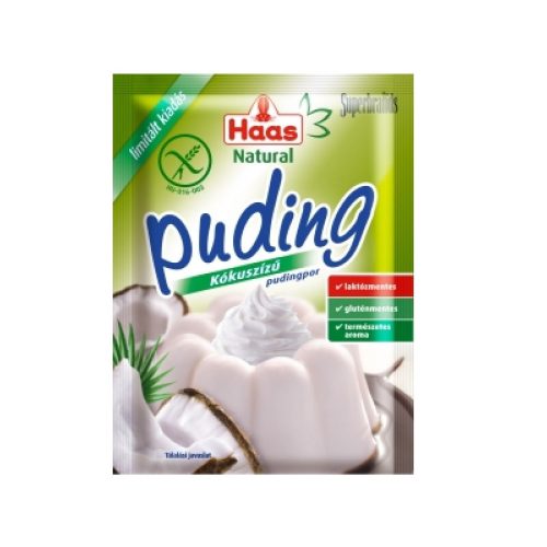 Haas Natural pudingpor 40g - Kókusz