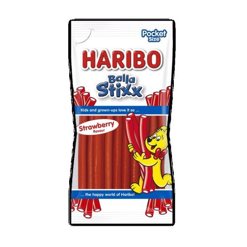 Haribo 80g - Balla Stixx Strawberry