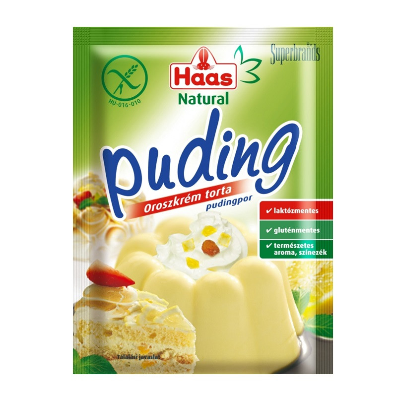 Haas Natural pudingpor 40g - Oroszkrém torta
