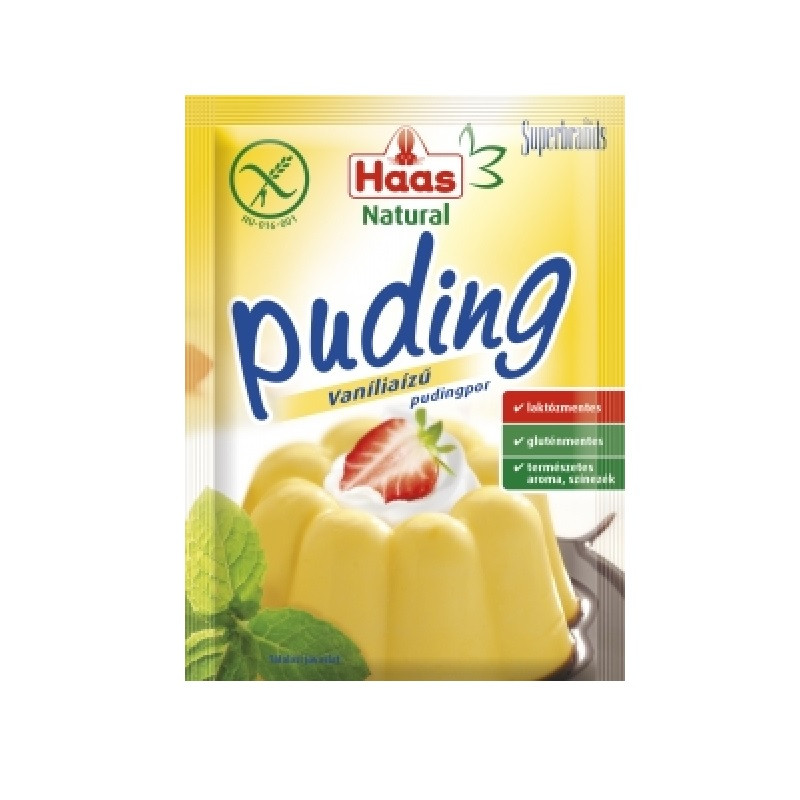 Haas Natural pudingpor 40g - Vanília
