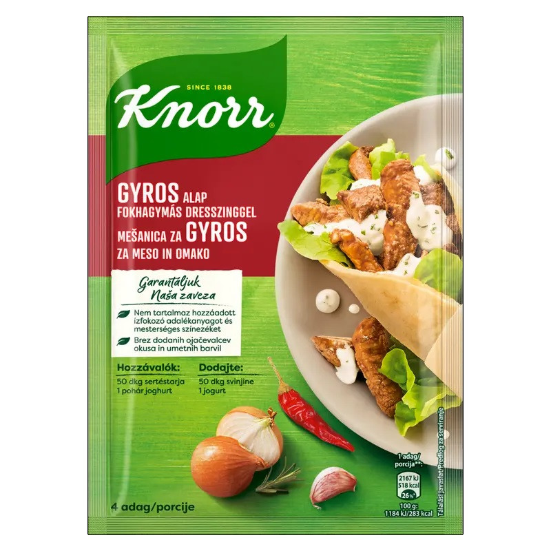 Knorr 40g - Gyros fokhagymás dresszinggel